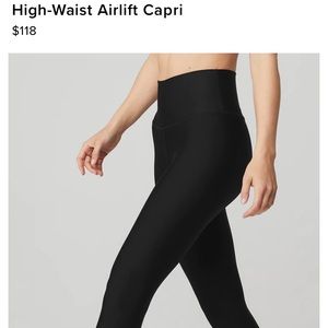 ALO YOGA AIRLIFT Capri Leggings Black Small WORN ONCE